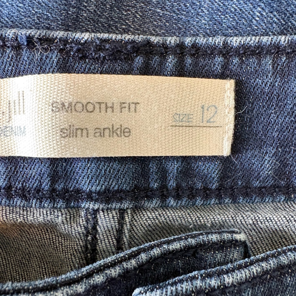J. Jill Smooth Fit Ankle Jeans Size 12 Slim Leg Stretch Denim - Picture 6 of 7
